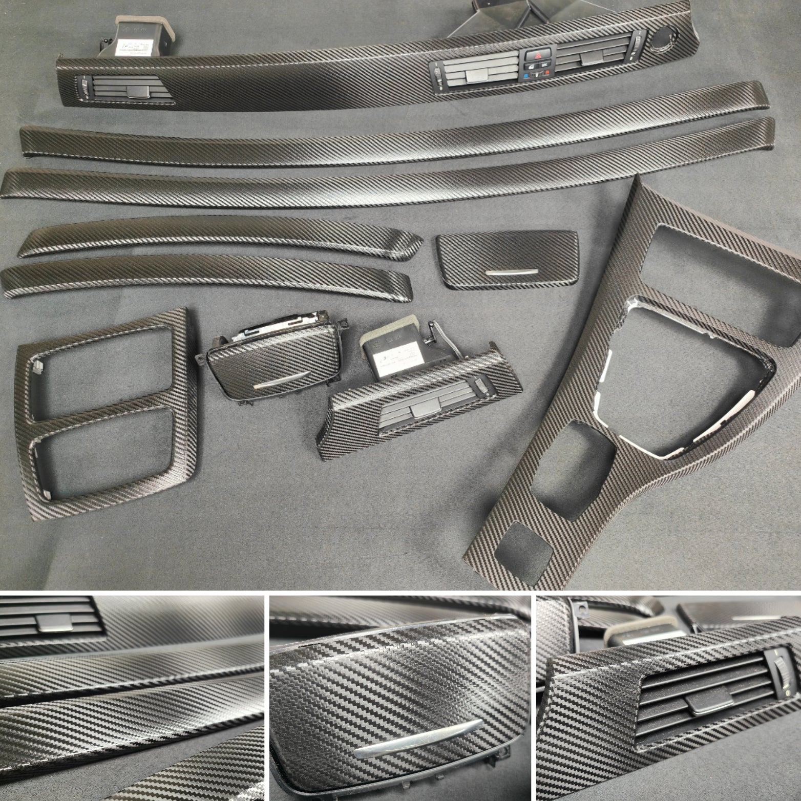 BMW E93 CIC CONVERTIBLE INTERIOR TRIM SET - TEXTURED CARBON (MTD-TEX)